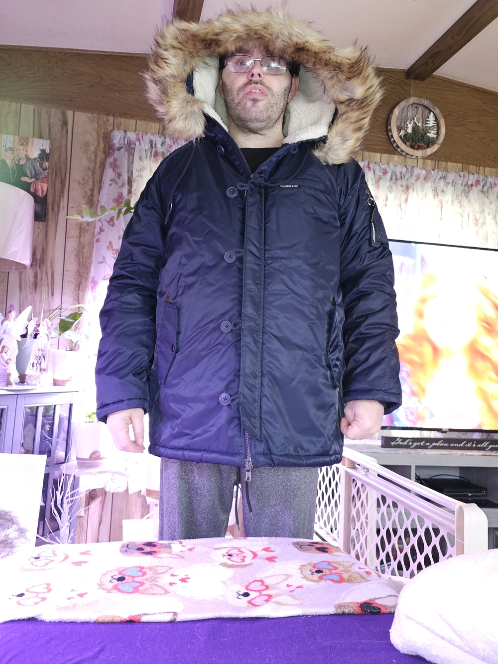 Members Only Men's Navy Military Hooded Long Parka NWT Retail $215